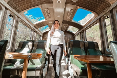 Trem panorâmico para Águas Calientes